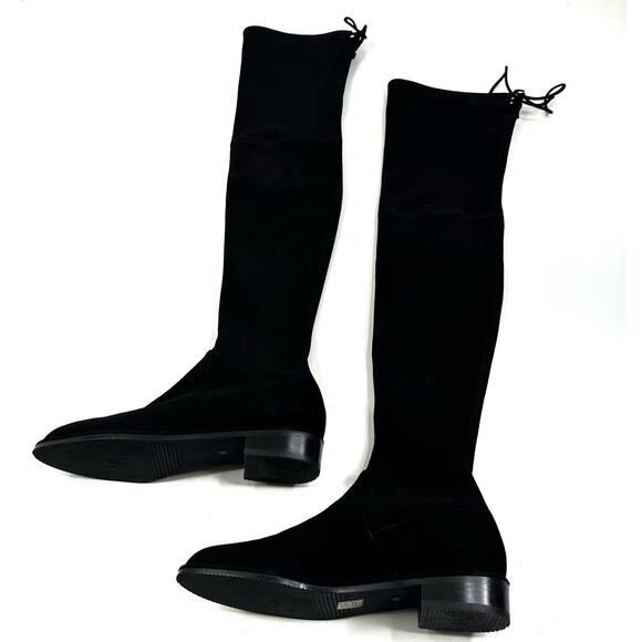 Stuart Weitzman Lowland Over-the-Knee Black Suede Boot Size 6.5B New $950 - Picture 8 of 14